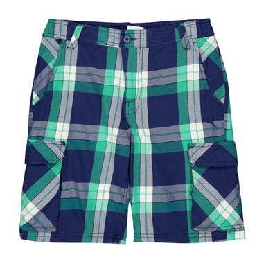 Puma Childrens/Kids Checked Beach Shorts (Green)