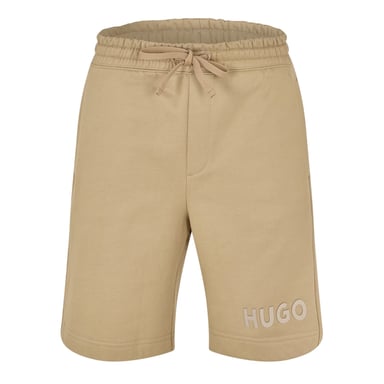 Hugo Mens Dinkoe Cotton Logo Sweat Shorts (Medium Brown)
