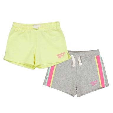 Reebok Girls Jersey Shorts (Pack of 2) (Light Grey Heather)