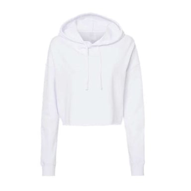 Miso Korte hoodie met trekkoord voor dames (Wit)