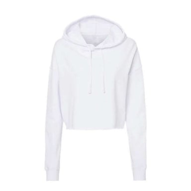 Miso Korte hoodie met capuchon voor dames, in marl-uitvoering (Wit)