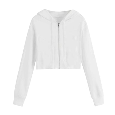 Miso Dames/Dames Full Zip Hoodie (Wit)
