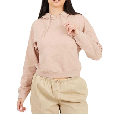 Brave Soul Womens/Ladies Crop Hoodie (Taupe)