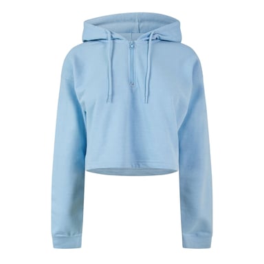 Miso Dames/Dames Crop Hoodie (Blauw)