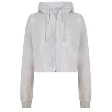Miso Dames/Dames Relaxed Fit Crop Hoodie (Havermout)