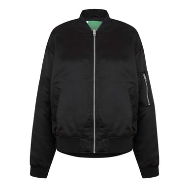 JJXX Womens/Ladies Satin Bomber Jacket (Black)
