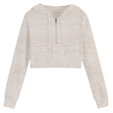 Miso Dames/Dames Crop Hoodie (Zand)