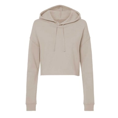 Miso Korte hoodie met trekkoord voor dames (Zand)