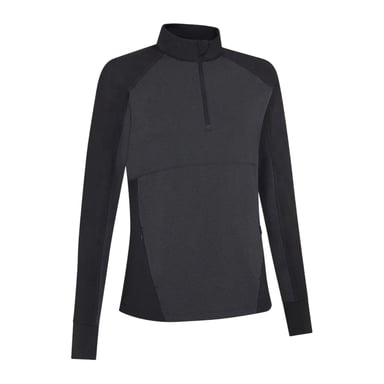 Callaway Womens/Ladies Heather Quarter Zip Midlayer (Ebony Black)
