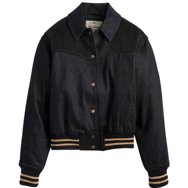 Levis Womens/Ladies Lennox Snap-Front Varsity Jacket (Blue)