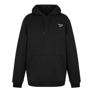 Reebok Mens Identity Relaxed Fit Hoodie (Black/White)