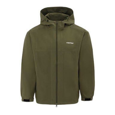 Firetrap Mens Lightweight Hooded Jacket (Army Green)