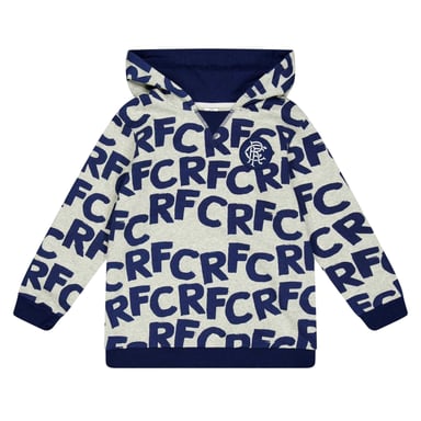 Castore Childrens/Kids Rangers FC All-Over Print Hoodie (Grey)