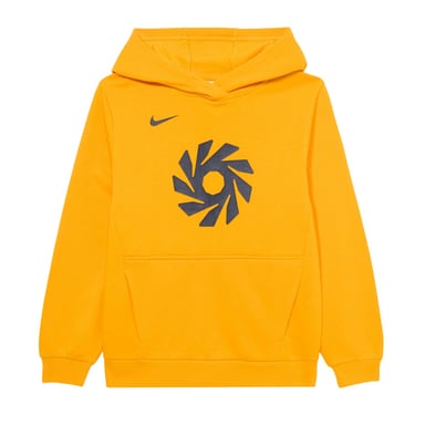 Nike Childrens/Kids Graphic Print Logo Hoodie (University Gold)
