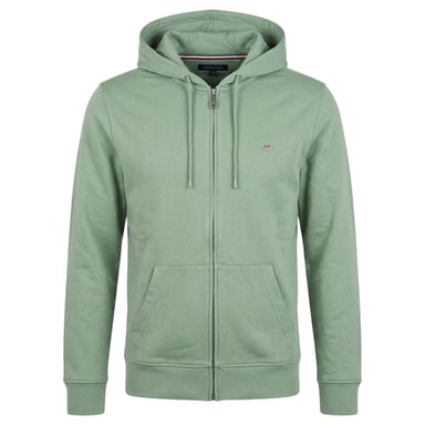 Gant Mens Cotton Full Zip Hoodie (Green)