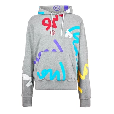 Money Mens Graphic Print Hoodie (Grey)