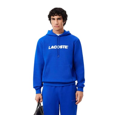Lacoste Mens Double-Face Cotton Pique Hoodie (Blue)