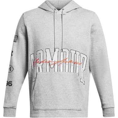 Under Armour Mens Essential Sleeve Print Hoodie (Frost Gray)