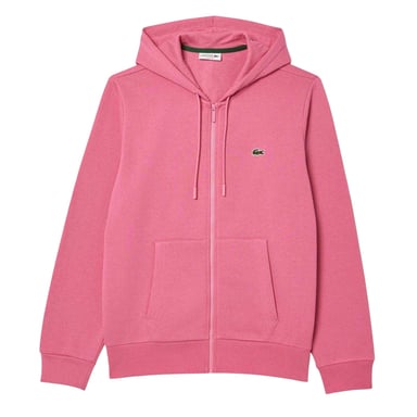 Lacoste Mens Knitted Full Zip Hoodie (Pink)