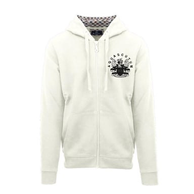 Aquascutum Mens Relaxed Fit Full Zip Hoodie (Butter)