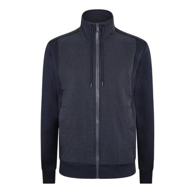 Boss Mens Shepherd Woven Full Zip Sweatshirt (Dark Blue)