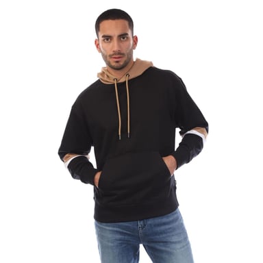 Boss Mens Sullivan 20 Oversized Drawstring Hoodie (Black)