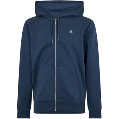 Original Penguin Mens Cotton Long-Sleeved Full Zip Hoodie (Yale Blue)