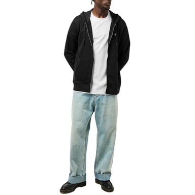 Original Penguin Mens Cotton Long-Sleeved Full Zip Hoodie (True Black)
