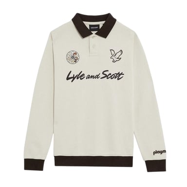 Lyle & Scott Boys Logo Collared Sweatshirt (Beige)