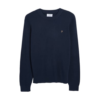 Farah Mens Rainhill Plain Regular Jumper (True Navy)