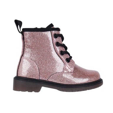 Miso Meisjes Brandi Glitter Zijrits Blokhak Enkellaarsjes (Roze)