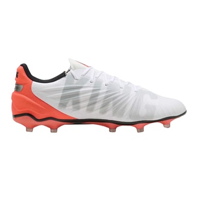 Puma Mens King Match Firm Ground Football Boots (White/Red)