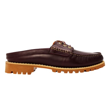 Timberland Mens Vibram Leather Moc Toe Mules (Burgundy)