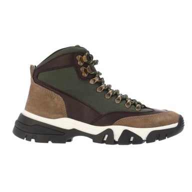 Boss Mens Panelled Material Mix Ankle Boots (Green)