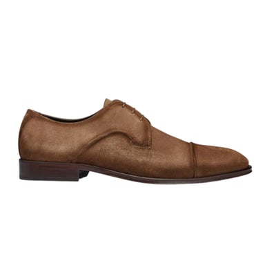 Boss Mens Derrek Suede Low Heel Derby Shoes (Medium Beige)