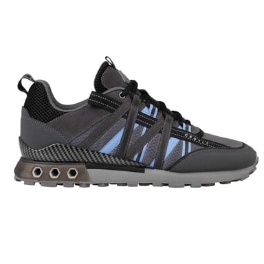 Cruyff Mens Fearia Suede Hex-Tech Trainers (Grey Blue)