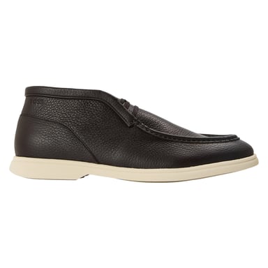 Boss Mens Sienne Desb Leather Chukka Boots (Dark Brown)