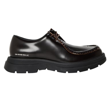 Steve Madden Mens Reice Leather Backless Flat Mules (Brown)