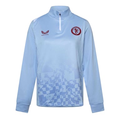 Castore Womens/Ladies Aston Martin Long-Sleeved Drill Top (Blue/White)