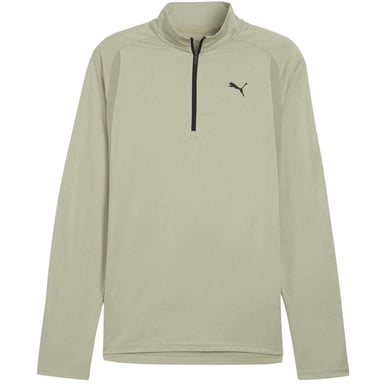 Puma Långärmad herrtröja med dragkedja i midjan (Armén)