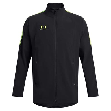 Under Armour Mens Zip Neck Long-Sleeved Athletic Track Top (Black)