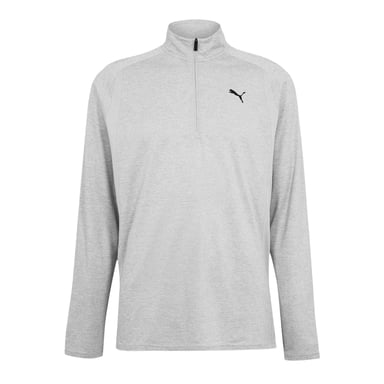 Puma Mens Performance Quarter Zip Tailored Long-Sleeved Top (Grey)