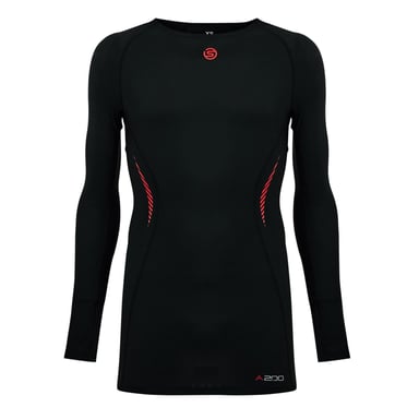 Skins Mens A200 Back Print Compression Shirt (Black)