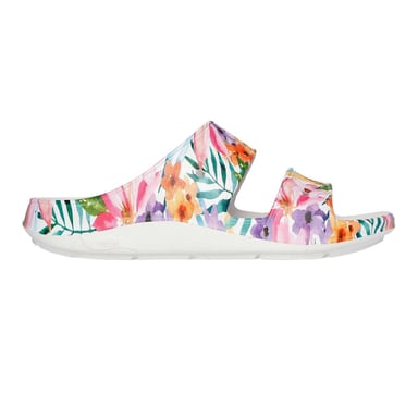 Skechers Womens/Ladies Floral Arch Fit Slides (White/Multicoloured)