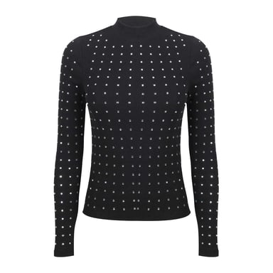 Biba Womens/Ladies Diamante Ribbed Track Top (Black)