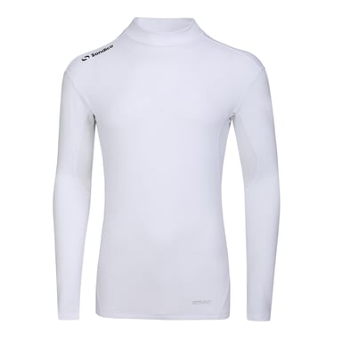 Sondico Mens Mock Neck Base Layer Top (White)