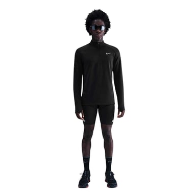 Nike Mens Quarter Zip Running Base Layer Top (Black)