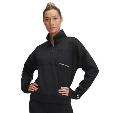 Under Armour Womens/Ladies Half Zip Track Top (Black)