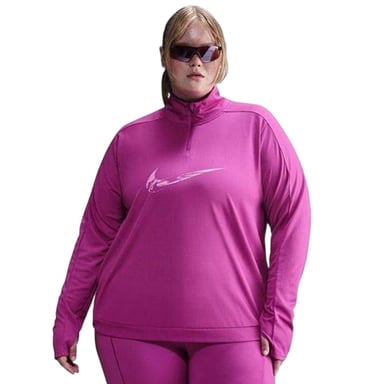 Nike Womens/Ladies Reflective Quarter Zip Plus Athletic Top (Fuchsia Pink)