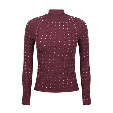 Biba Womens/Ladies Diamante Ribbed Track Top (Fig)